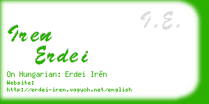 iren erdei business card